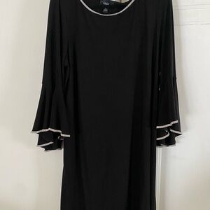 MSK Black Long Sleeve Dress with Bell Cuffs
